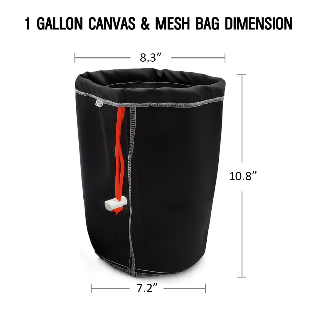 1 Gallon  Canvas & Mesh  Bubble Bag
