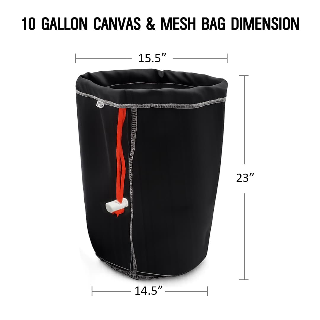 10 Gallon  Canvas & Mesh  Bubble Bag