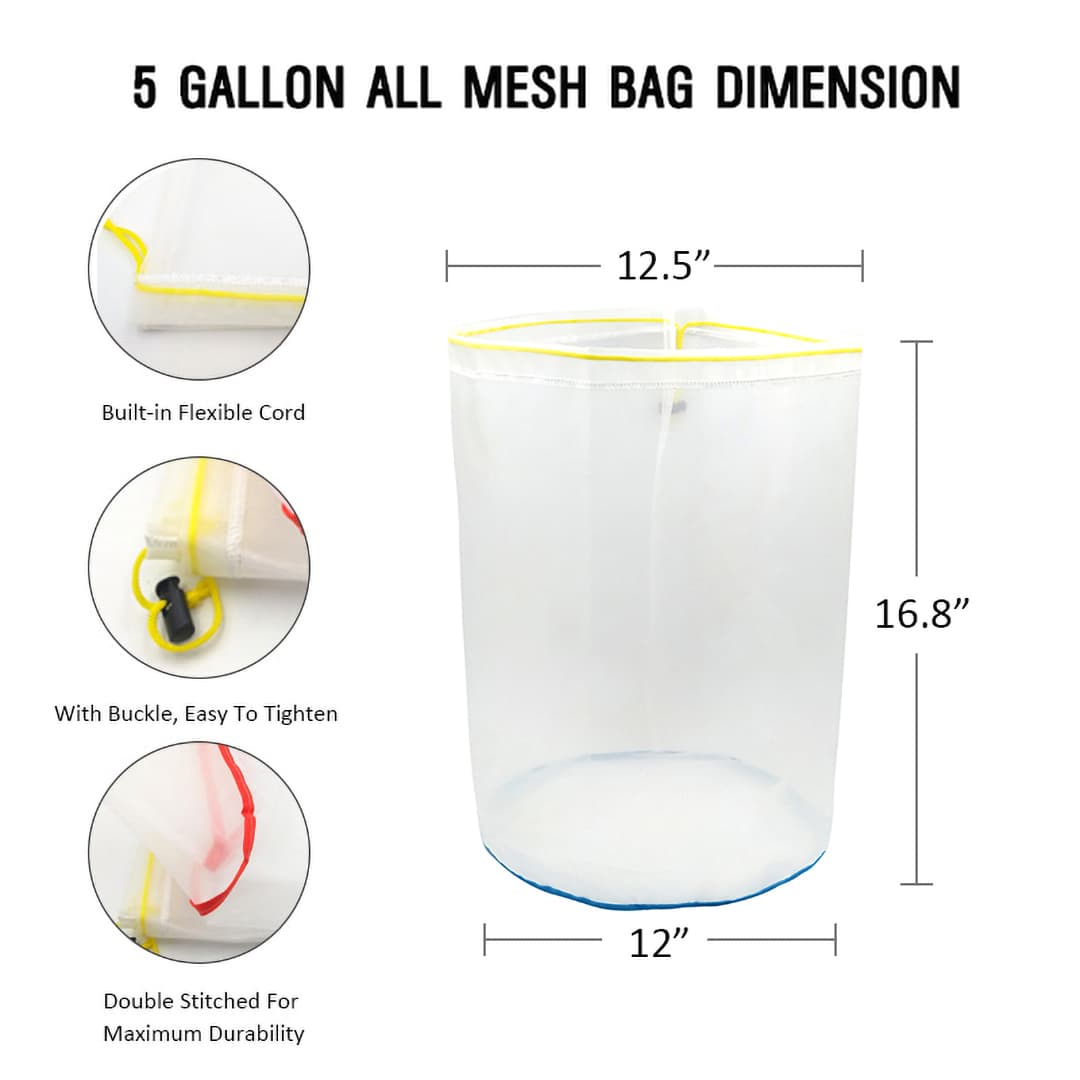 5 Gallon All Mesh Bubble Bag- Single Bag